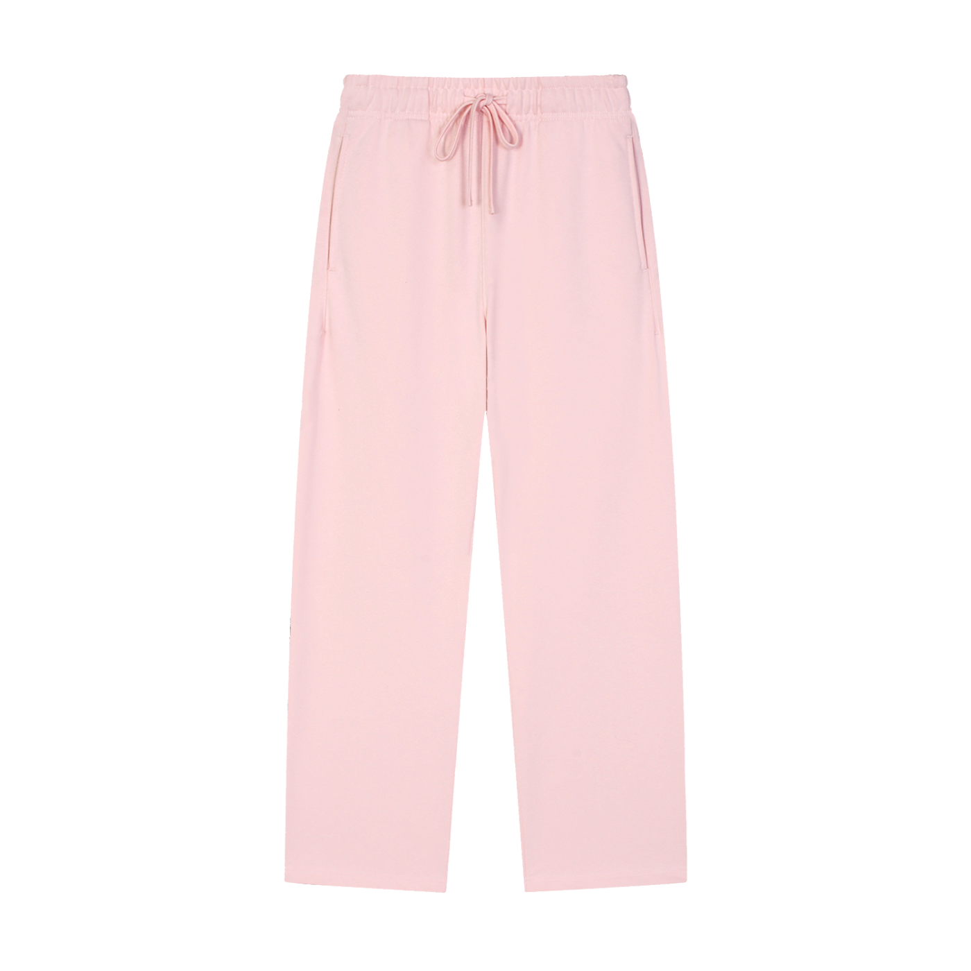 Solid Color Straight-Leg Sweatpants