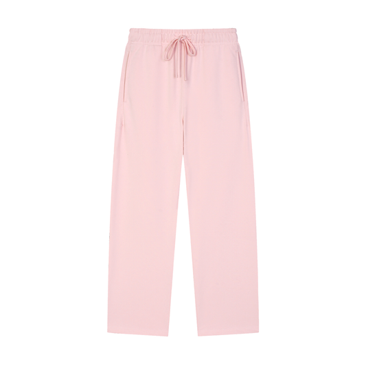 Solid Color Straight-Leg Sweatpants
