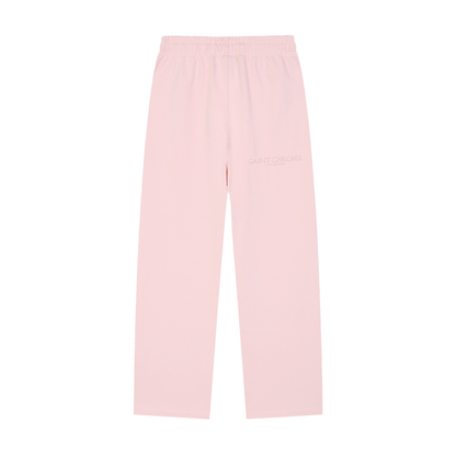 Solid Color Straight-Leg Sweatpants