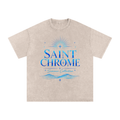Snow Washed Oversized Cotton T-Shirt
