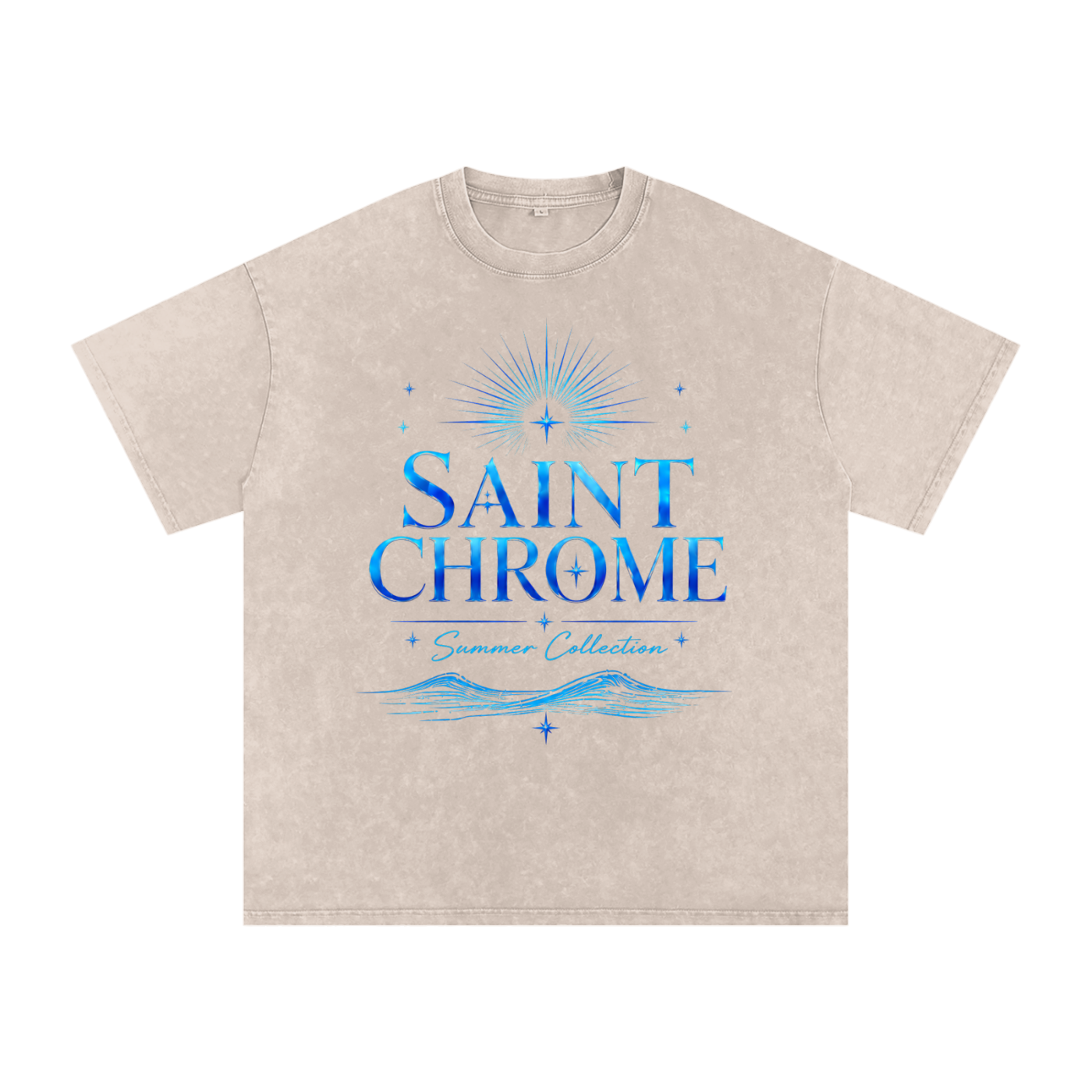 Snow Washed Oversized Cotton T-Shirt