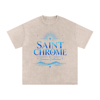 Snow Washed Oversized Cotton T-Shirt