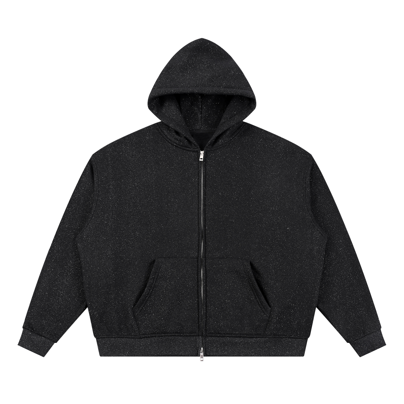 Unisex Sparkles Full Zip Boxy Hoodie