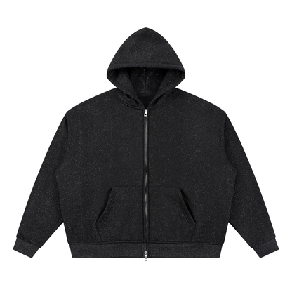Unisex Sparkles Full Zip Boxy Hoodie