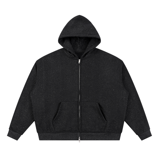 Unisex Sparkles Full Zip Boxy Hoodie