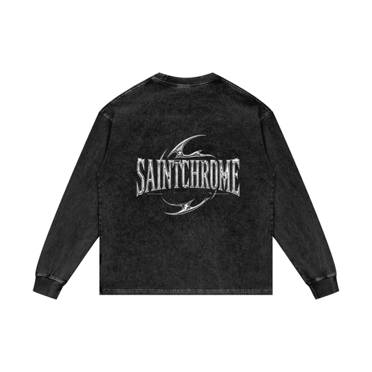 Acid Wash Oversize Long Sleeve T-Shirt