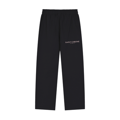 Solid Color Straight-Leg Sweatpants